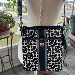 Coach Heritage Signature Stripe Swingpack Crossbody Bag